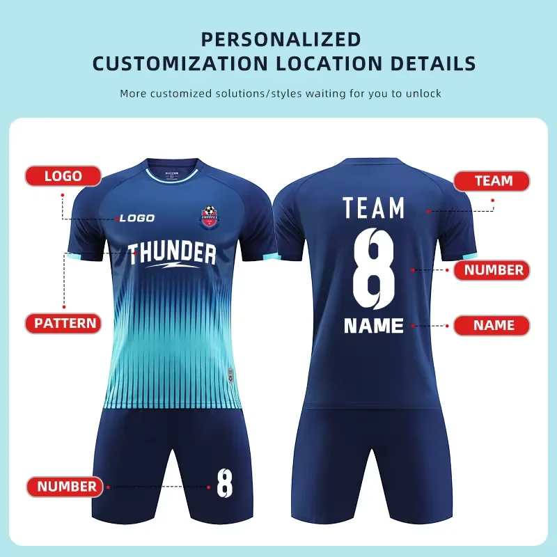 Adult Men Soccer Uniforms Customize Football Jersey Kit Shirts Women Futsal Sportswear Training Tracksuit Sports Outfit Clothes
