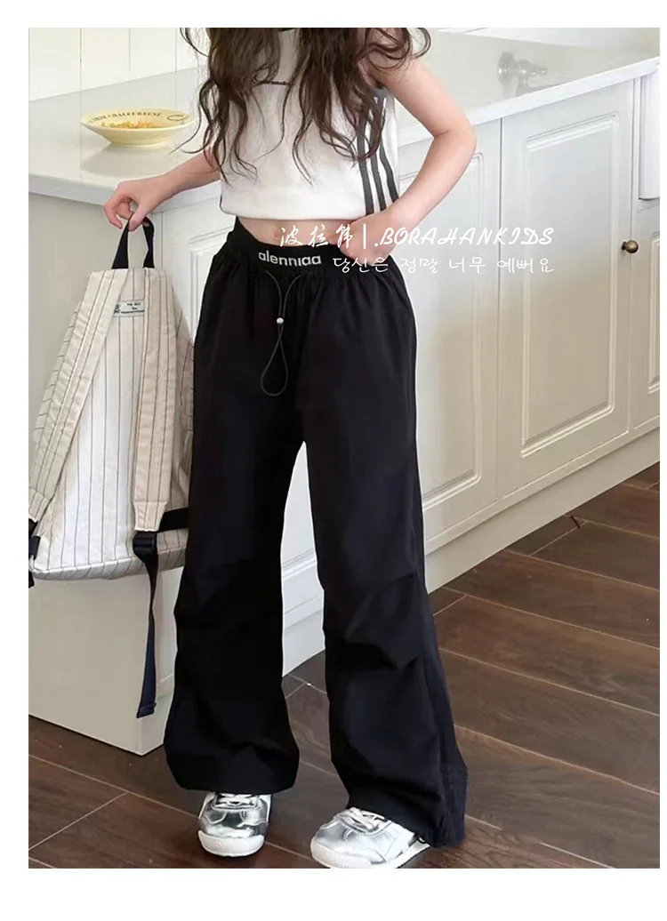 Female child labor pants, children's clothing, summer 2025 new children's quick drying sports and leisure pants, boys' straight