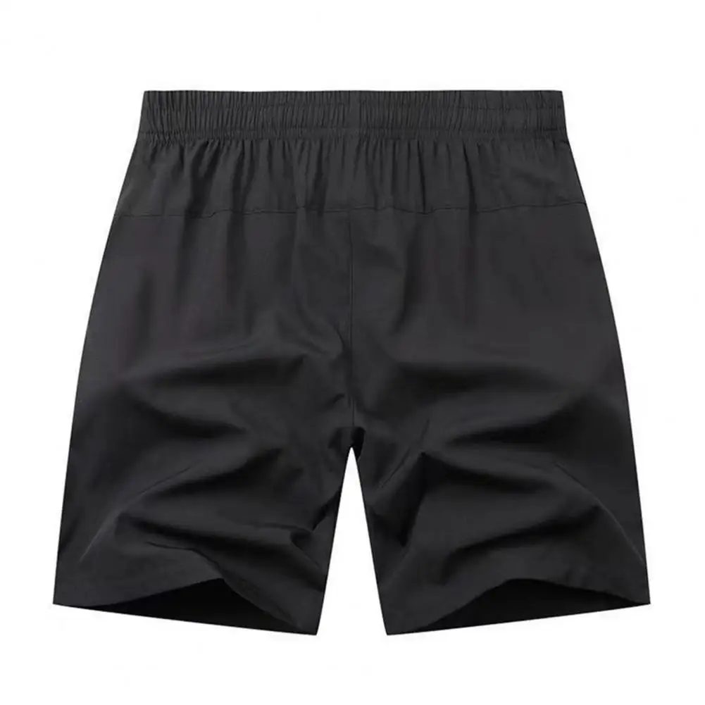 Men Beach Shorts Elastic Drawstring Waist Quick-Drying Casual Short Pants with Reinforced Pockets Street Quick-drying Shorts