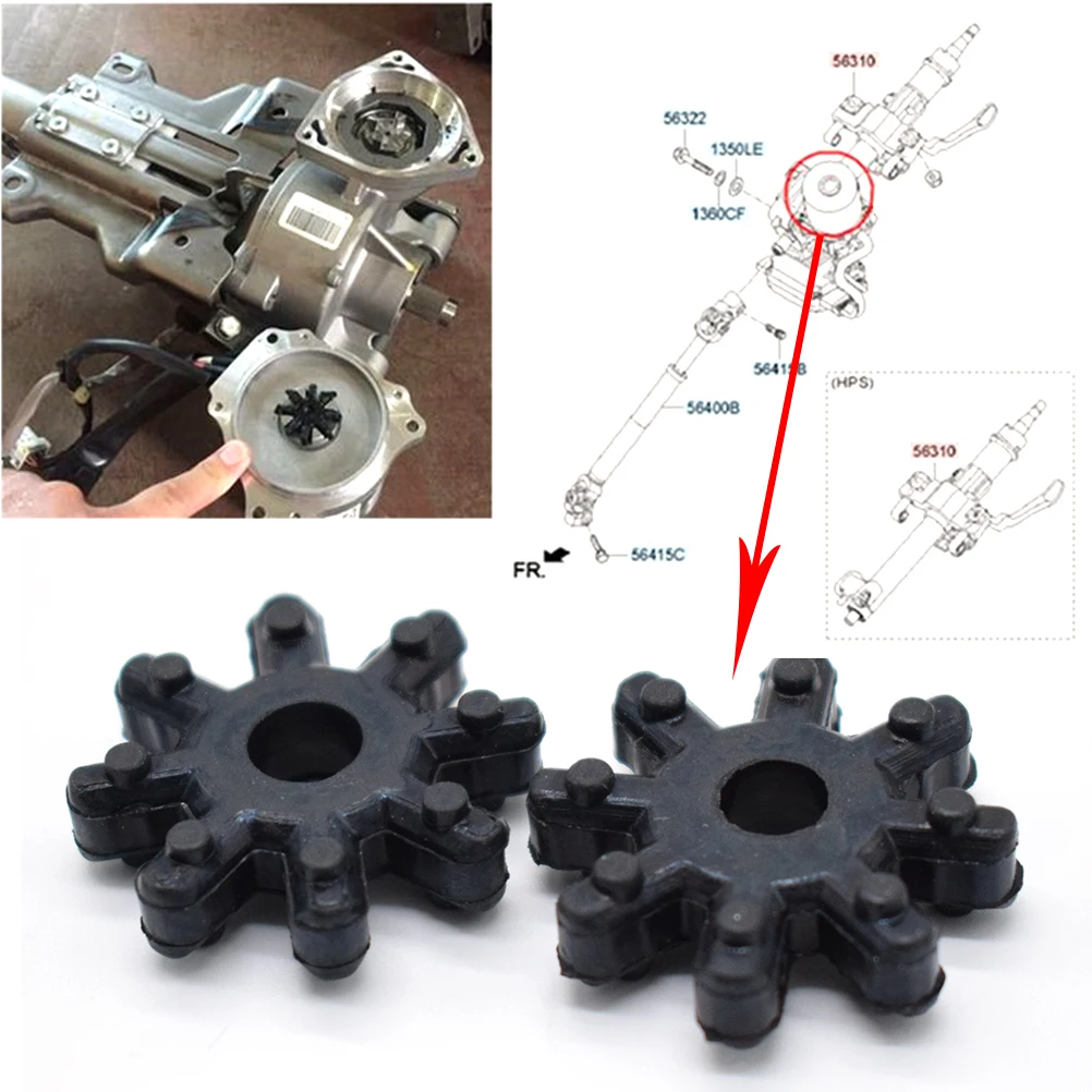 2Pcs 563152K000FFF Flexible Coupling Coupler Steering Column For Hyundai Elantra Veloster Kia Optima Forte Sedan 2012 2013 2014