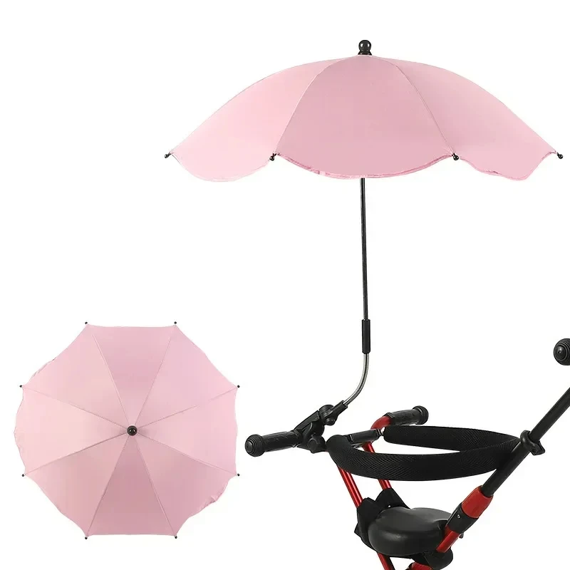 UV Protection Baby Stroller Umbrella With Clamp Universal Sunscree Rainproof Stroller Covers Umbrella Baby Stroller Accessories