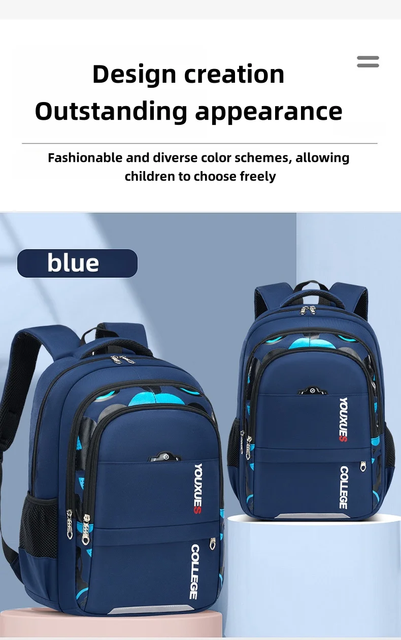 Children's Waterproof Schoolbag. Large Capacity, Good Feel, and Waterproof Function. Suitable for Teenage Boys/Girls. Breathable