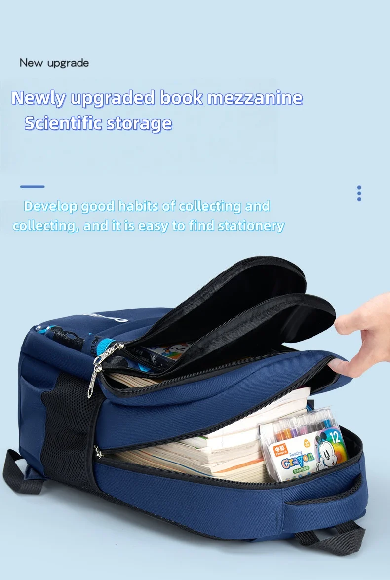 Children's Waterproof Schoolbag. Large Capacity, Good Feel, and Waterproof Function. Suitable for Teenage Boys/Girls. Breathable