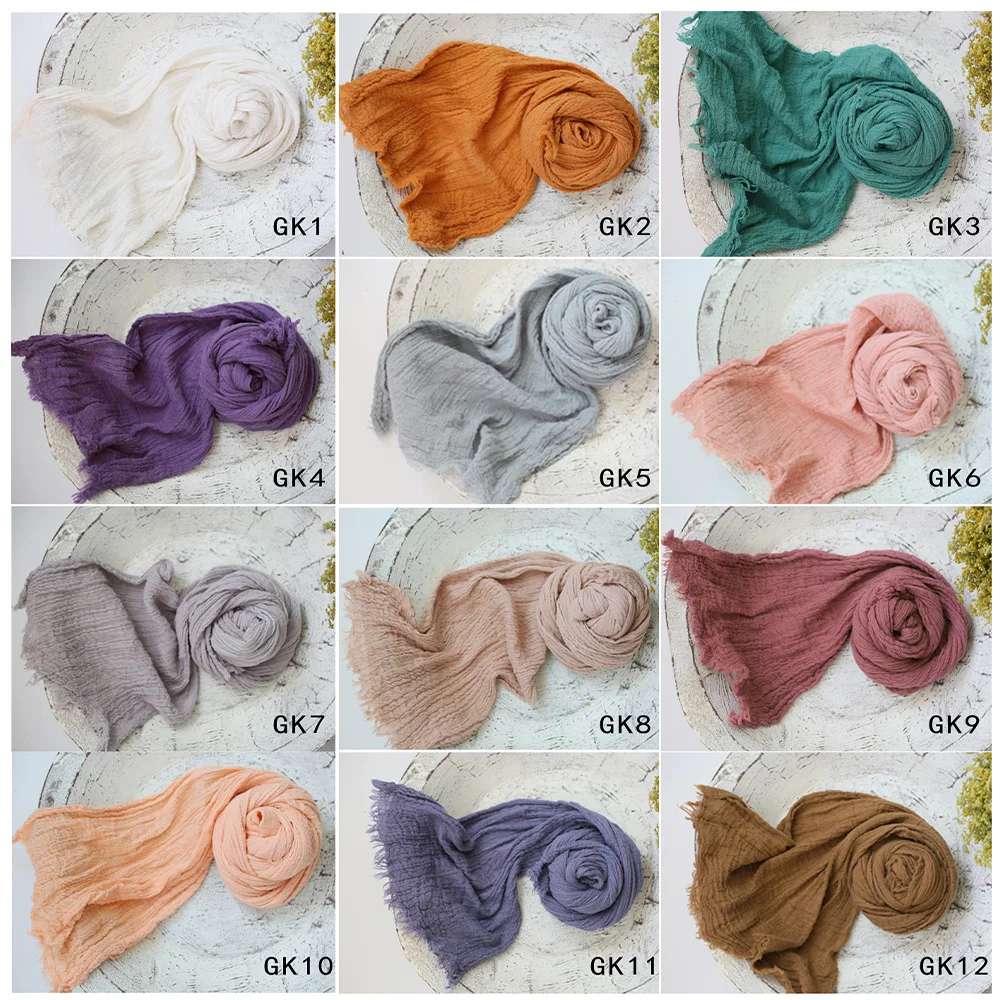 Professional Stretchable Wrapping Newborn Photography Props Soft Cotton Gauze Wraps Blanket Studio Baby Styling Props Accessory