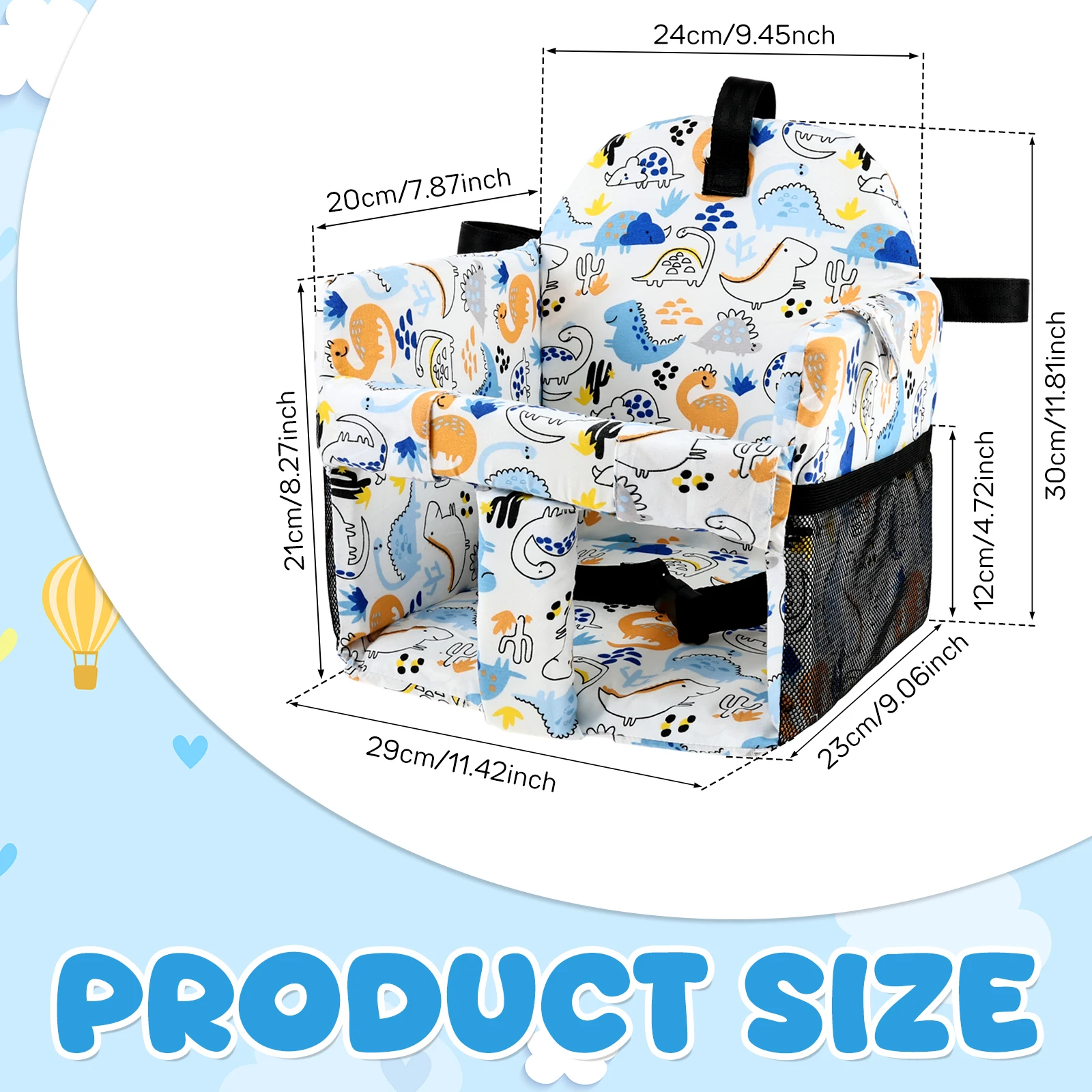 Baby High Chair Cushions Cover Shopping Cart Seat Breathable Foam For Infant Chair Comfortable Cushions Cloth Seat Cover
