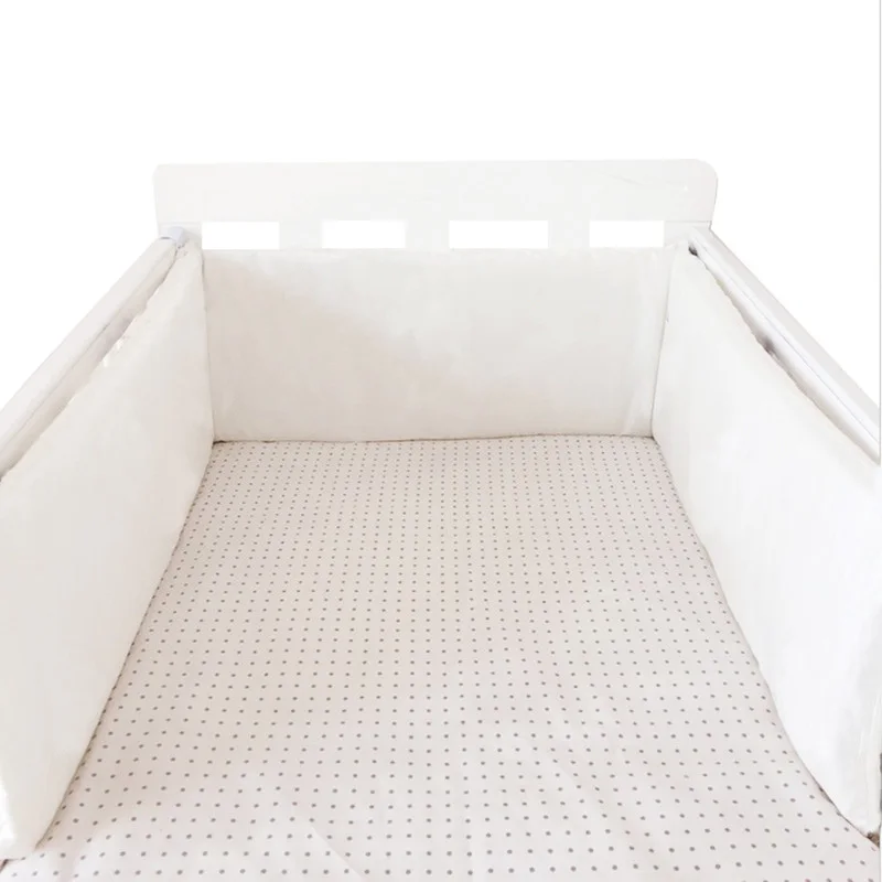 Nordic Stars Baby Bed Thicken Bumpers Zipper Design One-piece Crib Around Cushion Cot Protector Pillows 200*30 CM