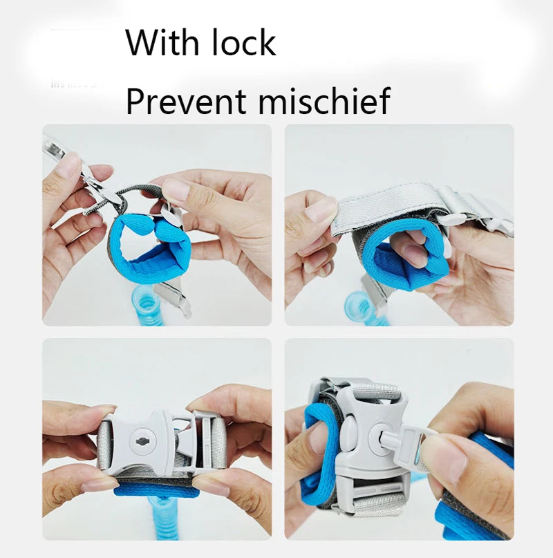 2 in 1 Toddler Harnesses Prevent Loss- Anti Lost Wrist Link for Toddlers Leashes 1-7year,Baby Harnesses Wristband Tether Strap