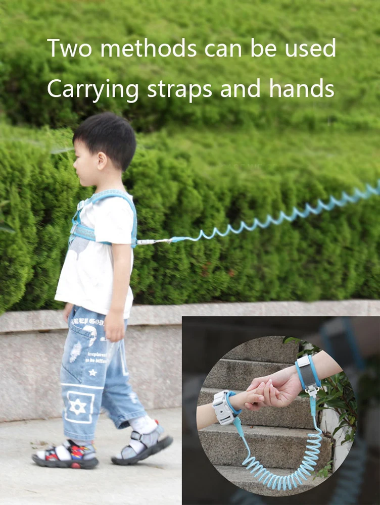 2 in 1 Toddler Harnesses Prevent Loss- Anti Lost Wrist Link for Toddlers Leashes 1-7year,Baby Harnesses Wristband Tether Strap