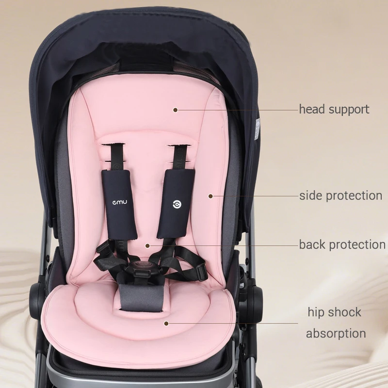 Autumn And Winter Warm Baby Stroller Seat Cushions Thickened Cotton Child Stroller Baby Seat Cushions Universal Four Seasons
