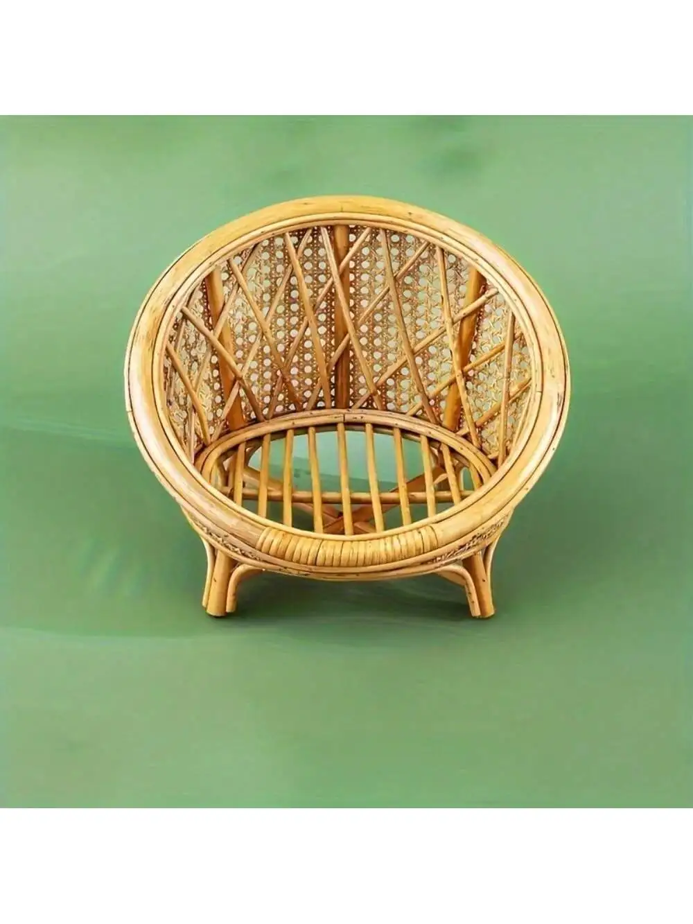 Newborn Photography Props Rattan Vintage Handmade Baby Shooting Bed Wood Bamboo Bench Bed Basket Furniture Baby Photoshoot Prop