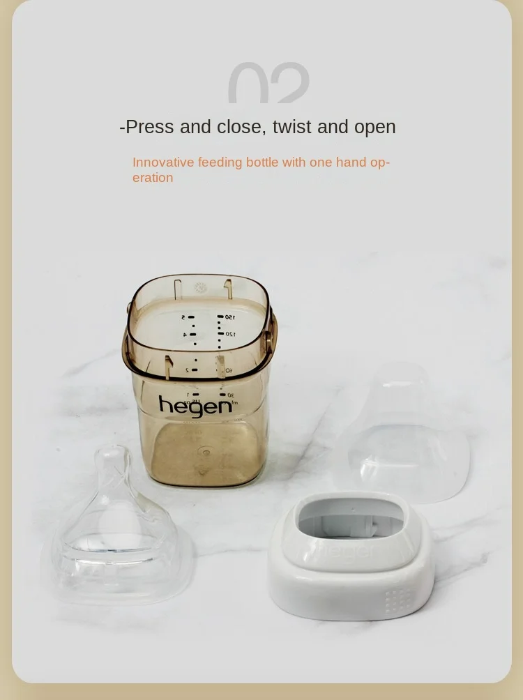Hegen Baby Bottles Original Bottle PPSU Gift Box With Storage Lid Pacifier Water Bottle for Children Baby Items Free Shipping