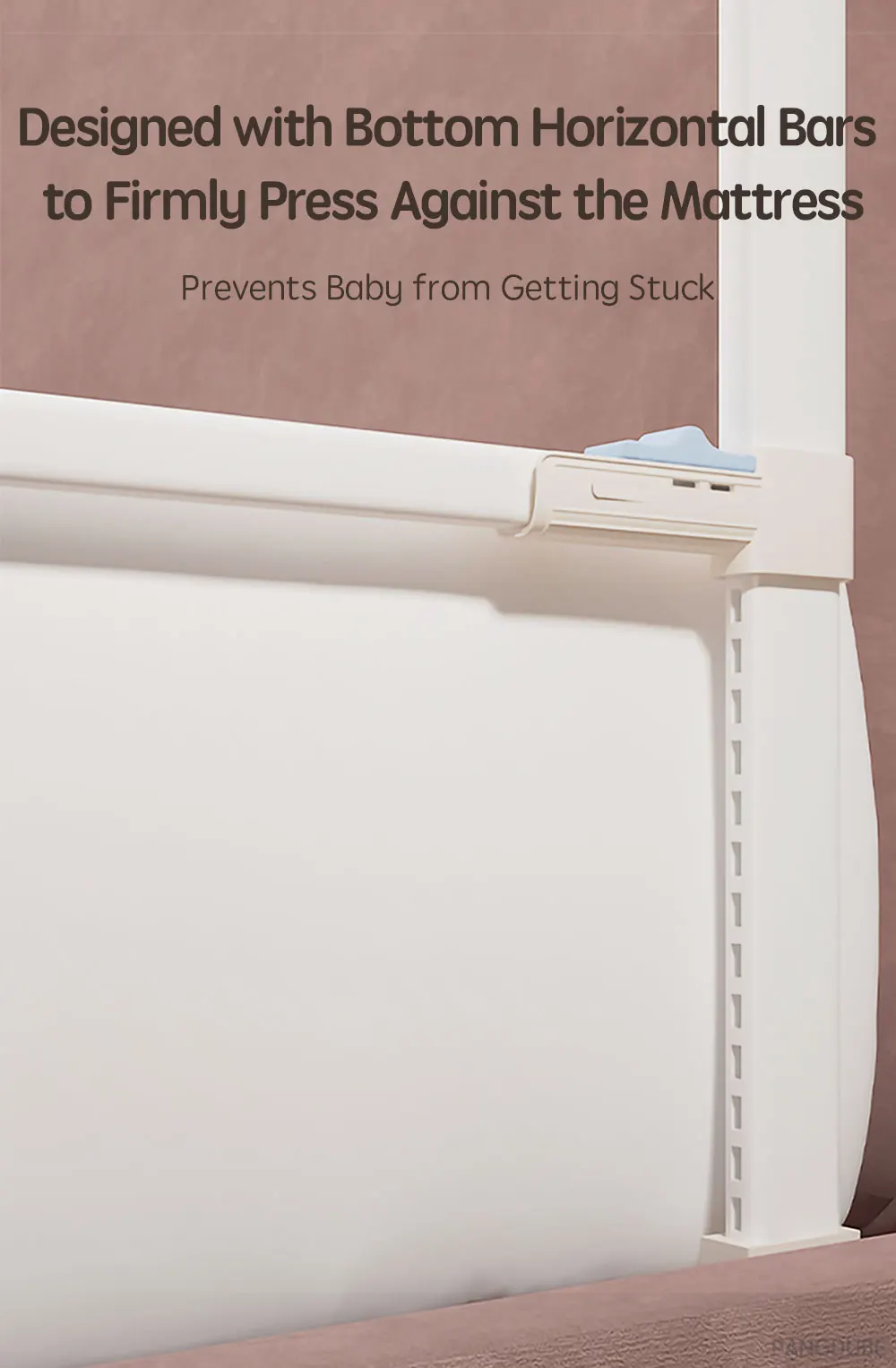 PANGDUBE Baby Bed Rail Guard Child Bed Barrier Safety Fence Railing for Kids Bed Toddler Anti Fall Side Rail Protection