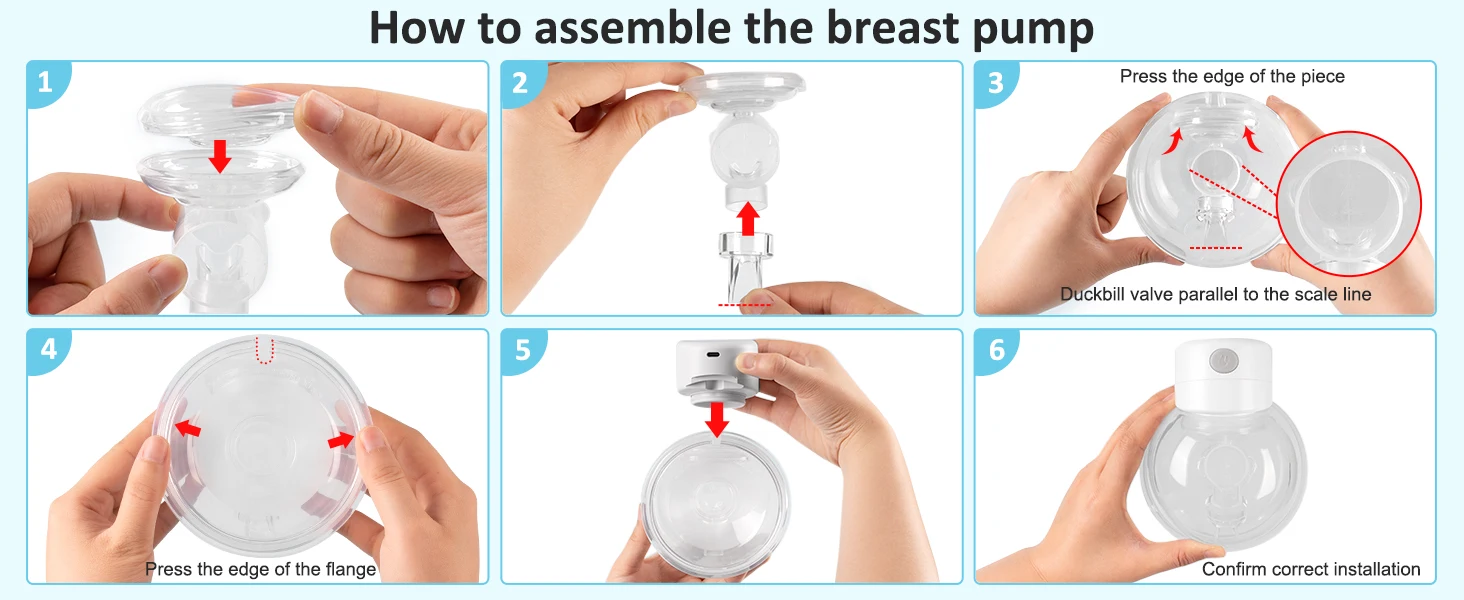 BornBL S12 Double / Single Electric Breast Pumps, Hands-free Poratable Mom Milk Puller Pump, Slient Breastfeeding Pump for Baby