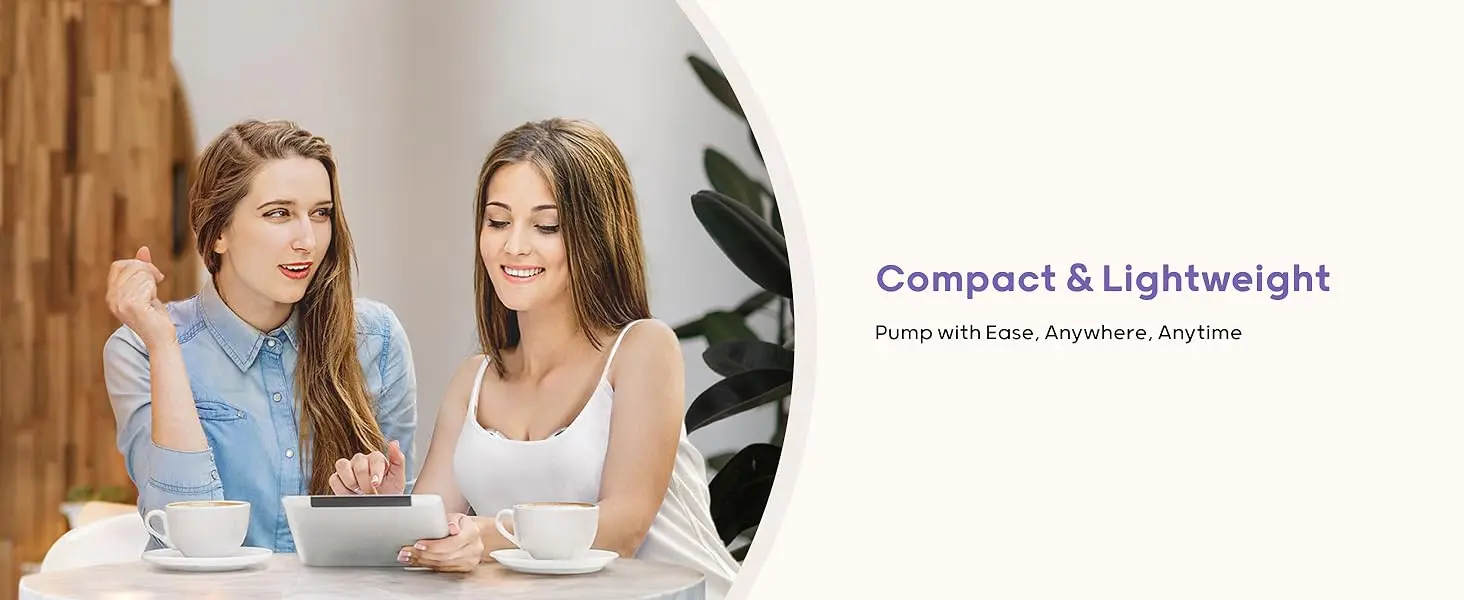 BornBL S32 Hands-Free Breast Pump, Wearable Breastfeeding Pump 4 Modes 9 Levels , Electric Breastmilk Pump Portable, 24mm Flange