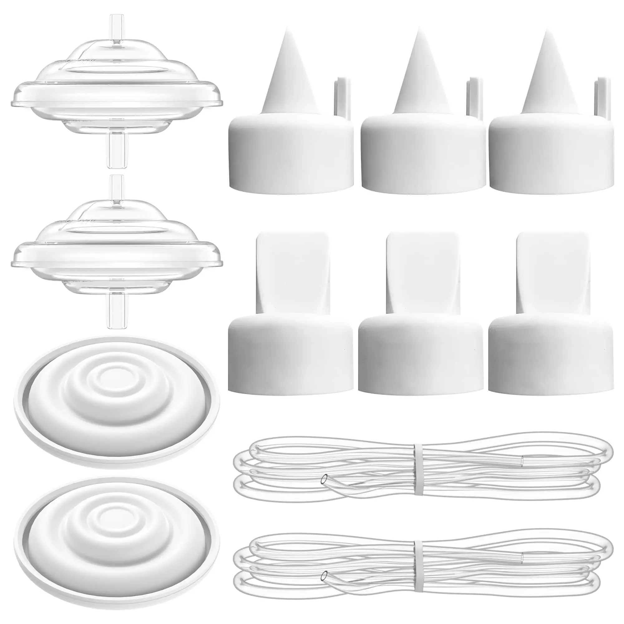 Pump Parts for Spectra, 10 PCS Replacement Kit with Duckbill Valves, Backflow Protectors, Tubes & Membranes for Spectra S1 S2