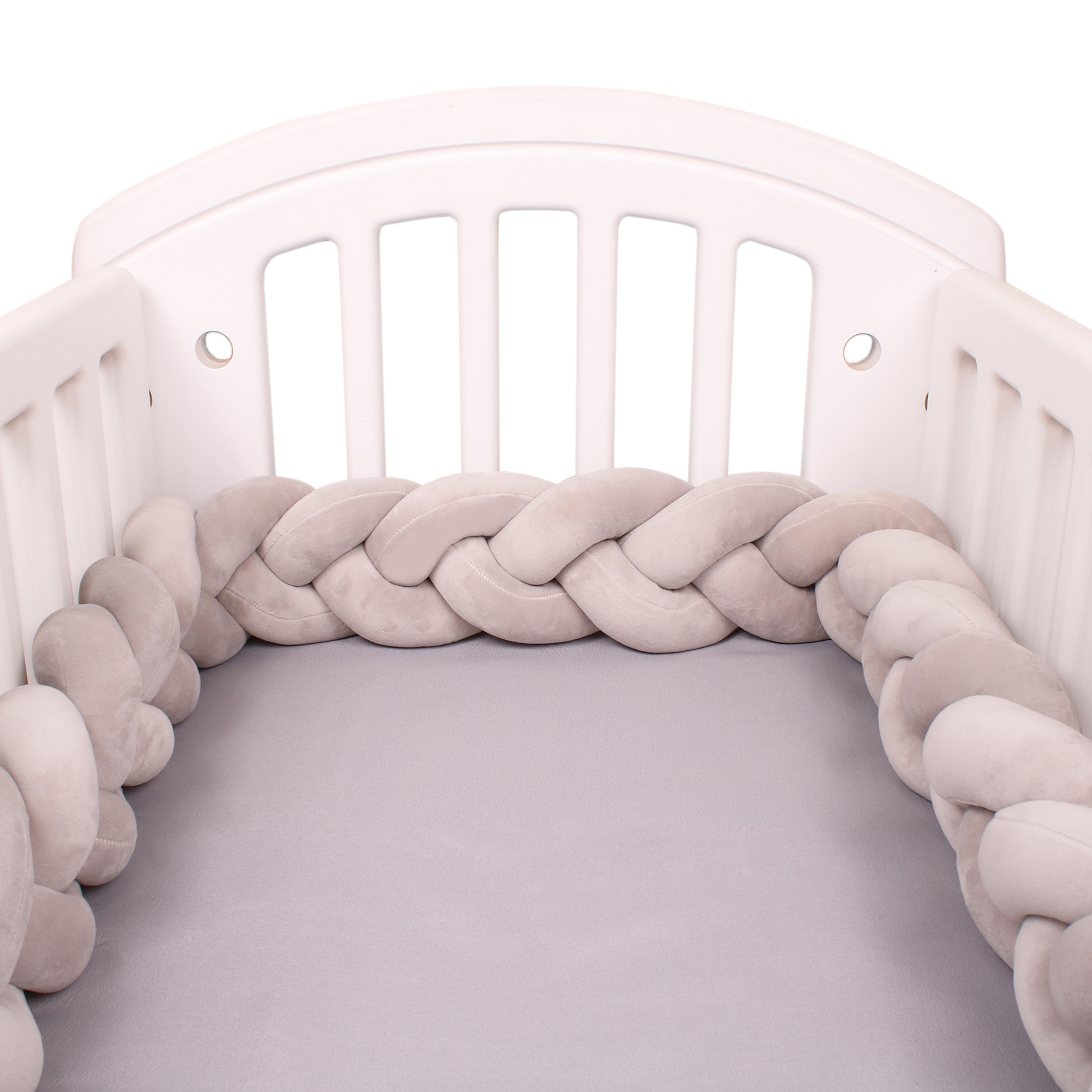 1-4M Baby Crib Bumper Protector Infant Cradle Pillow Cushion Braid Knot Bumper Protector Room Decor Tour De Lit Bebe Tresse