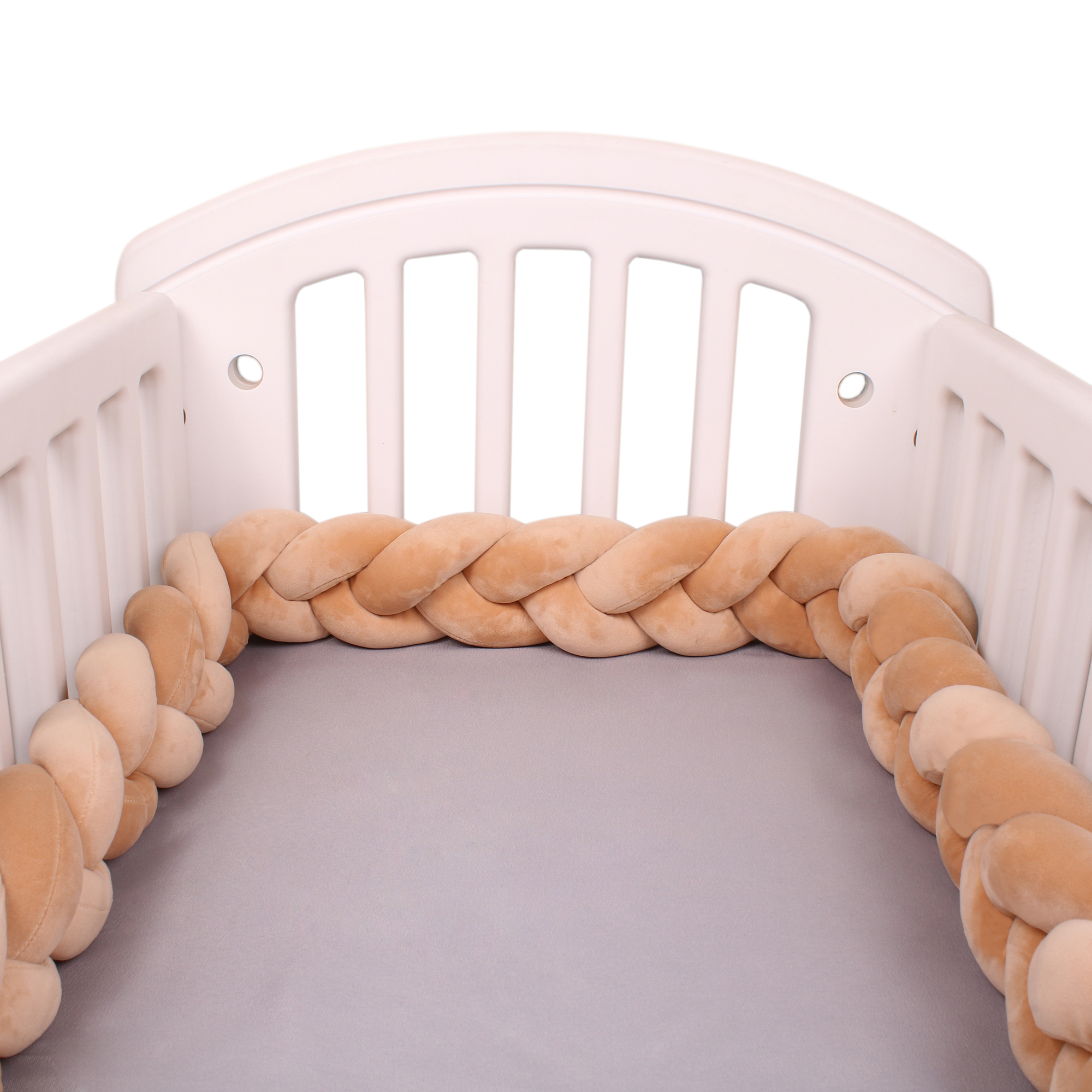 1-4M Baby Crib Bumper Protector Infant Cradle Pillow Cushion Braid Knot Bumper Protector Room Decor Tour De Lit Bebe Tresse