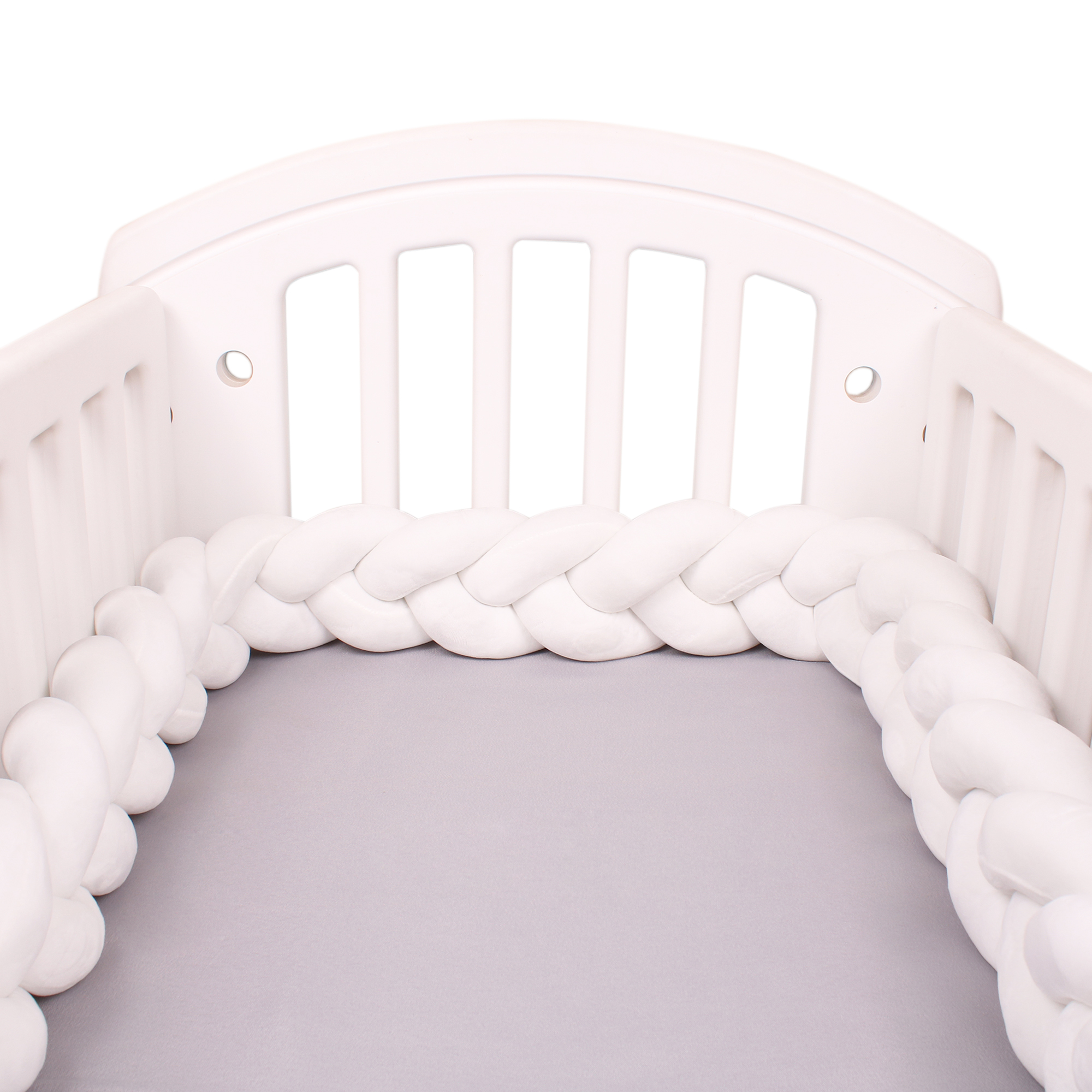1-4M Baby Crib Bumper Protector Infant Cradle Pillow Cushion Braid Knot Bumper Protector Room Decor Tour De Lit Bebe Tresse