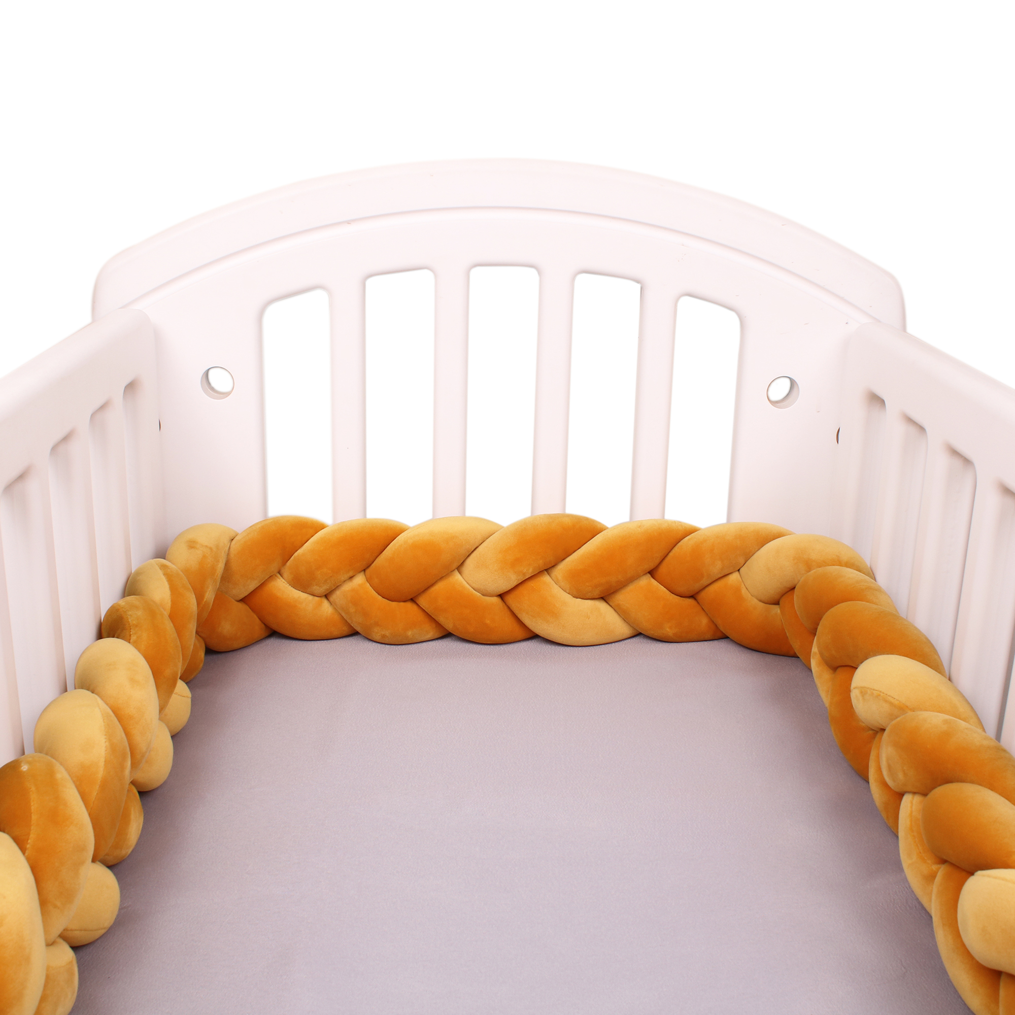 1-4M Baby Crib Bumper Protector Infant Cradle Pillow Cushion Braid Knot Bumper Protector Room Decor Tour De Lit Bebe Tresse