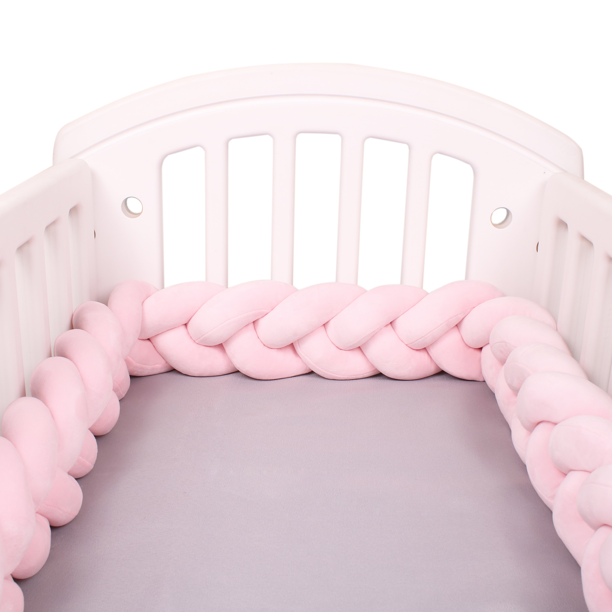 1-4M Baby Crib Bumper Protector Infant Cradle Pillow Cushion Braid Knot Bumper Protector Room Decor Tour De Lit Bebe Tresse