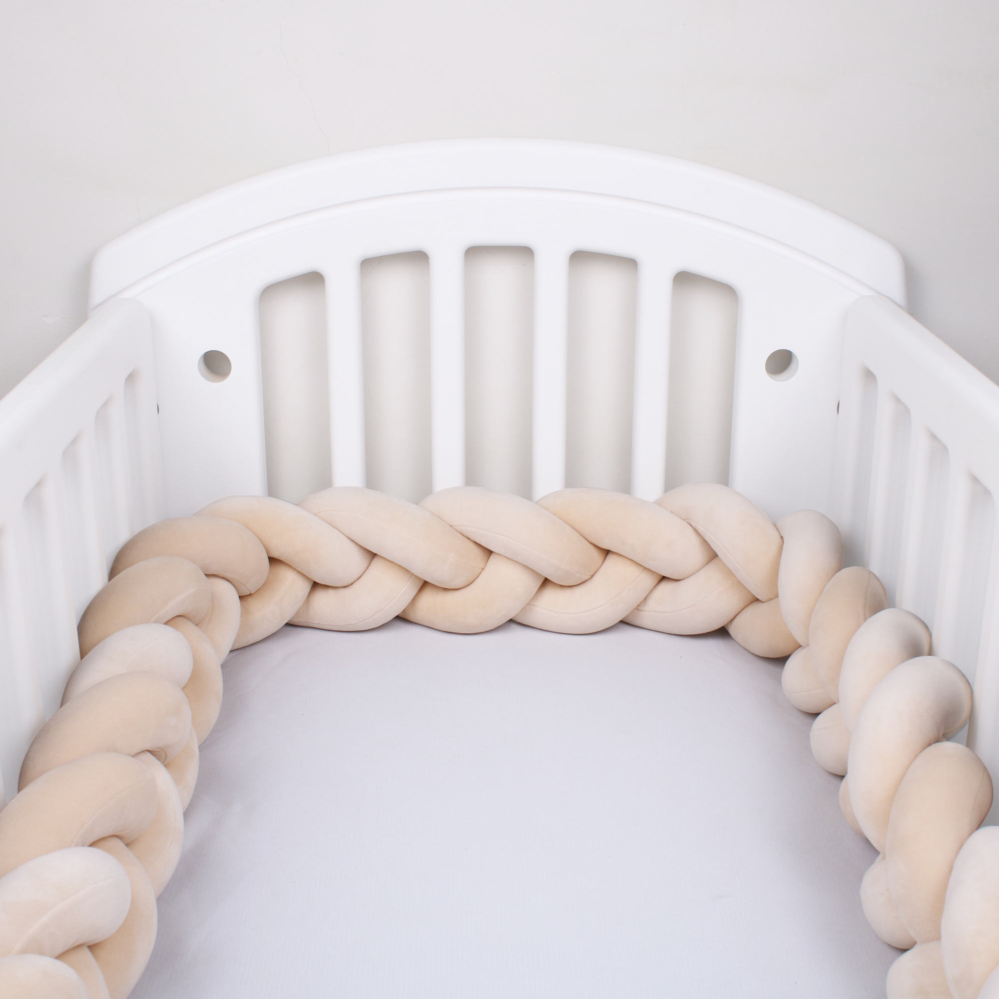 1-4M Baby Crib Bumper Protector Infant Cradle Pillow Cushion Braid Knot Bumper Protector Room Decor Tour De Lit Bebe Tresse