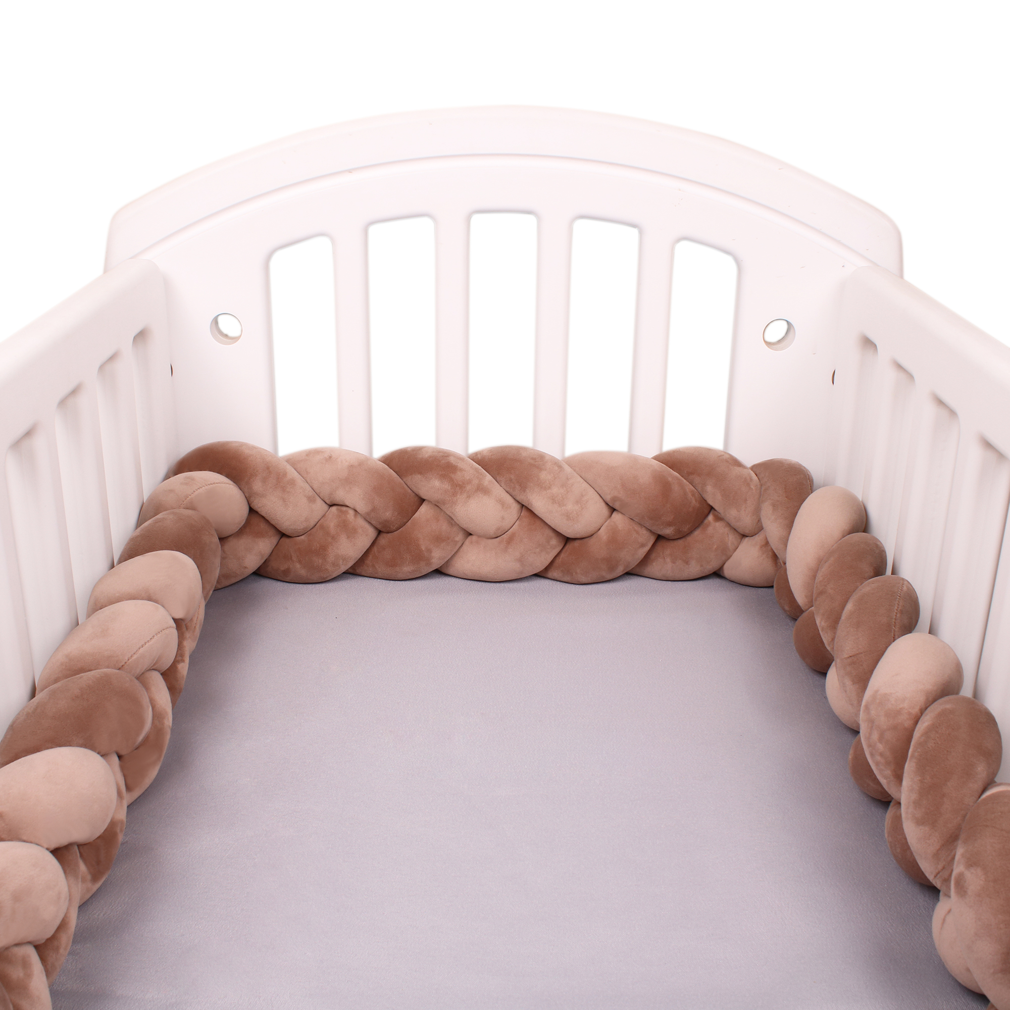 1-4M Baby Crib Bumper Protector Infant Cradle Pillow Cushion Braid Knot Bumper Protector Room Decor Tour De Lit Bebe Tresse