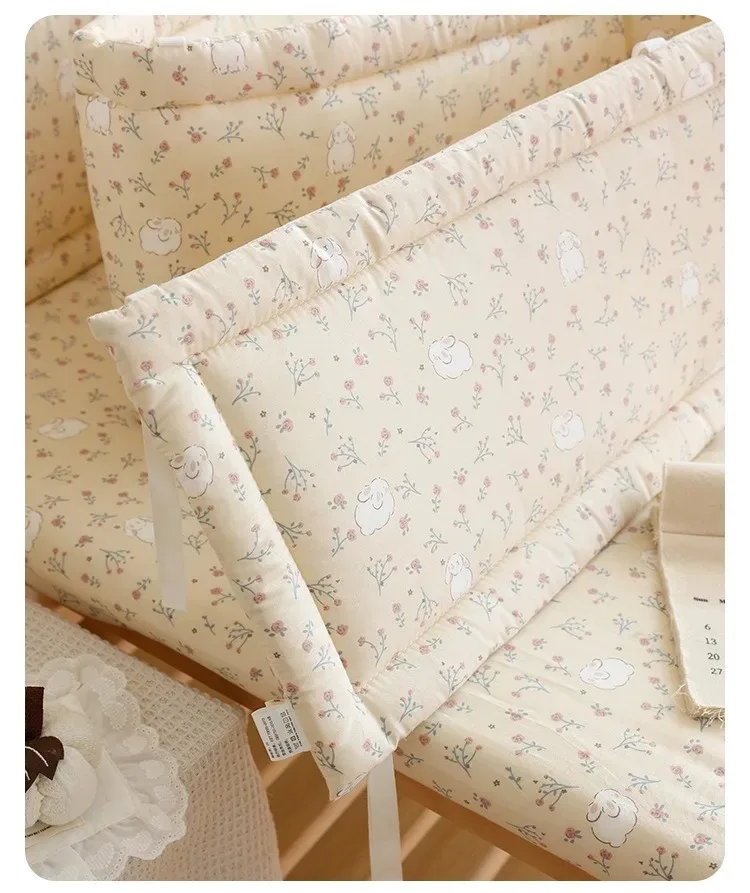2025 Baby Crib Fence Soft Cotton Bag Anti-collision Strip Children's One-piece Bed Fence Spliced Bed Protection Cloth Baby Fence