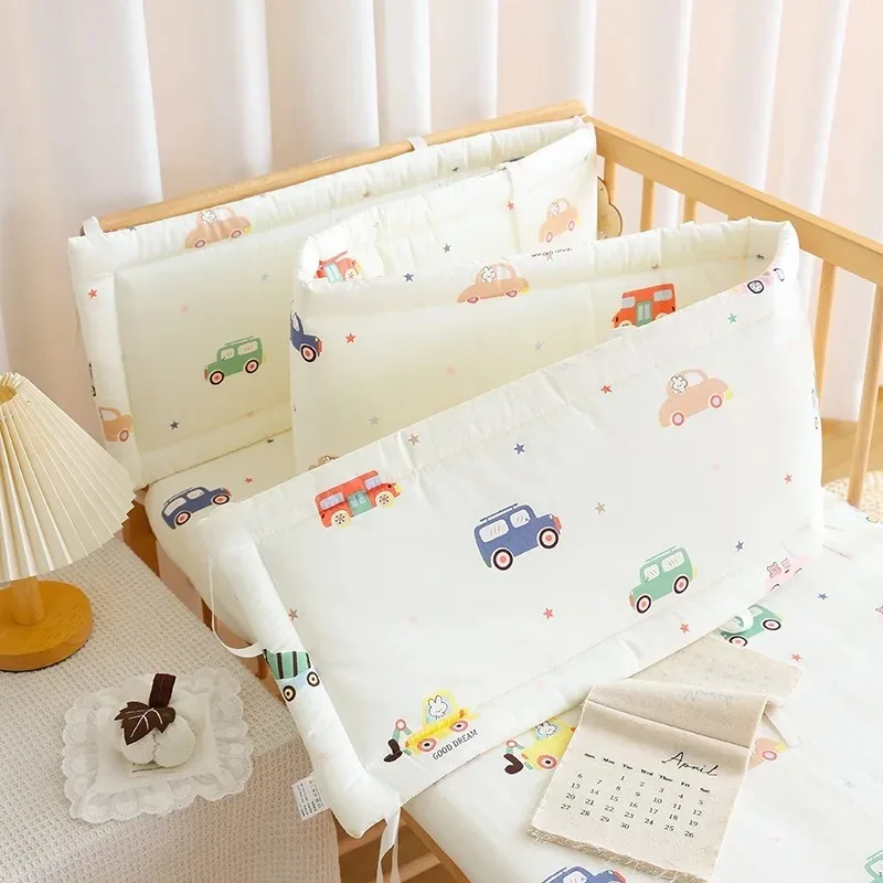 2025 Baby Crib Fence Soft Cotton Bag Anti-collision Strip Children's One-piece Bed Fence Spliced Bed Protection Cloth Baby Fence