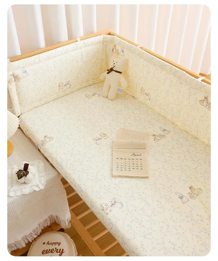 2025 Baby Crib Fence Soft Cotton Bag Anti-collision Strip Children's One-piece Bed Fence Spliced Bed Protection Cloth Baby Fence