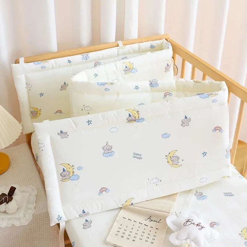 2025 Baby Crib Fence Soft Cotton Bag Anti-collision Strip Children's One-piece Bed Fence Spliced Bed Protection Cloth Baby Fence