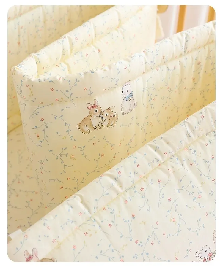 2025 Baby Crib Fence Soft Cotton Bag Anti-collision Strip Children's One-piece Bed Fence Spliced Bed Protection Cloth Baby Fence