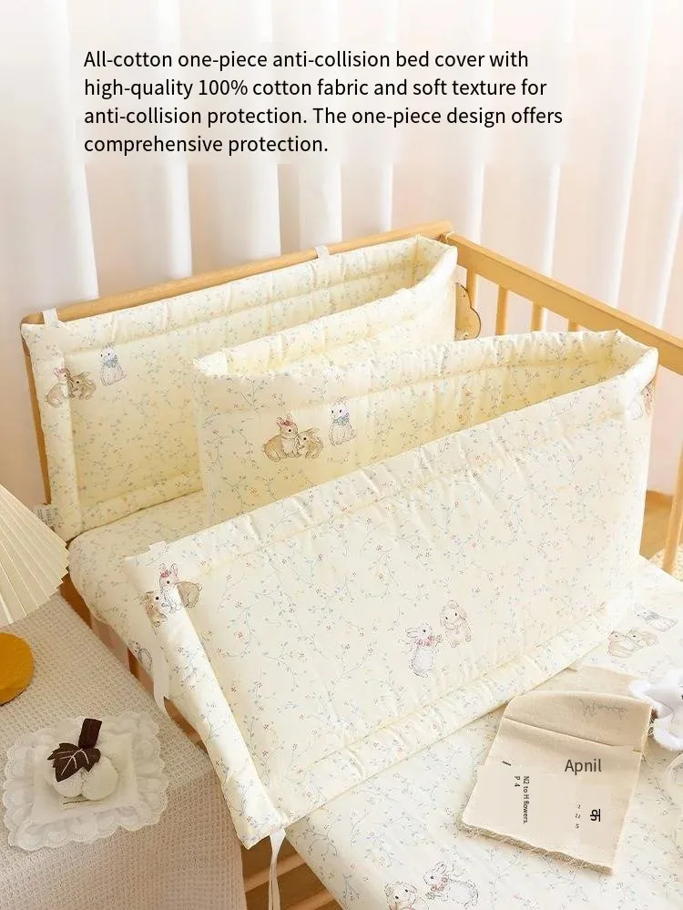 2025 Baby Crib Fence Soft Cotton Bag Anti-collision Strip Children's One-piece Bed Fence Spliced Bed Protection Cloth Baby Fence
