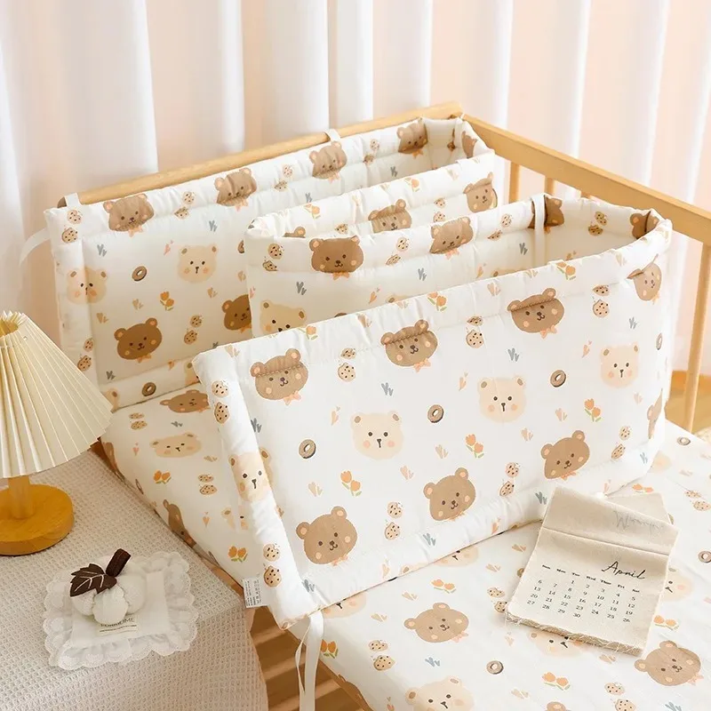 2025 Baby Crib Fence Soft Cotton Bag Anti-collision Strip Children's One-piece Bed Fence Spliced Bed Protection Cloth Baby Fence