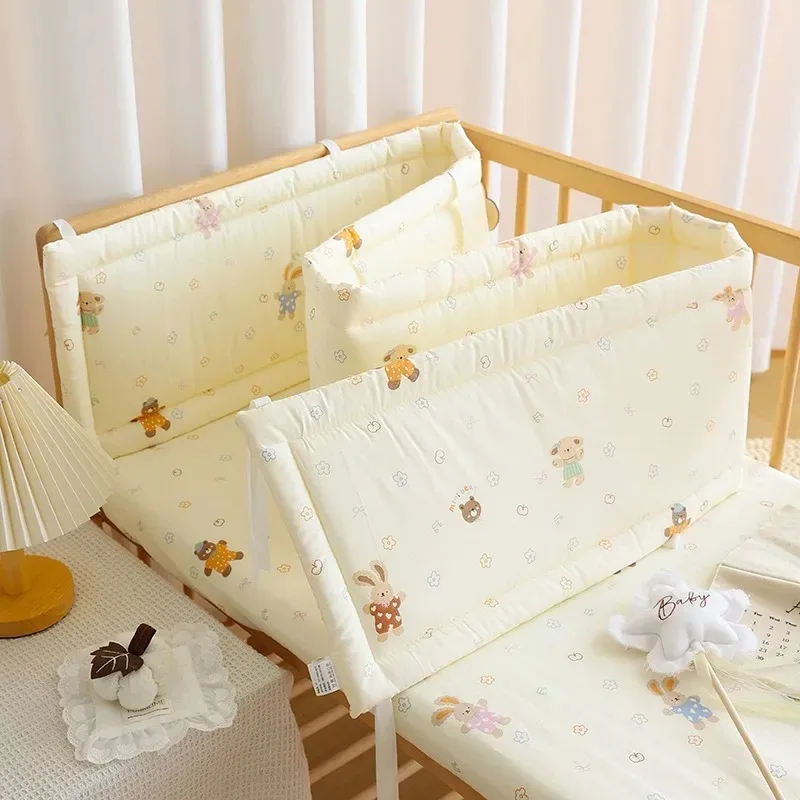 2025 Baby Crib Fence Soft Cotton Bag Anti-collision Strip Children's One-piece Bed Fence Spliced Bed Protection Cloth Baby Fence