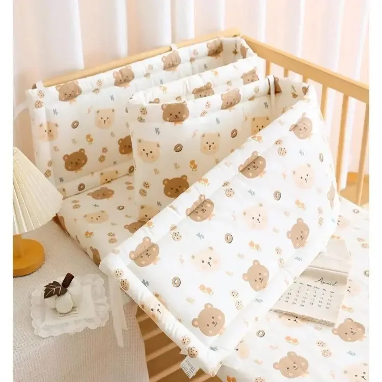 2025 Baby Crib Fence Soft Cotton Bag Anti-collision Strip Children's One-piece Bed Fence Spliced Bed Protection Cloth Baby Fence