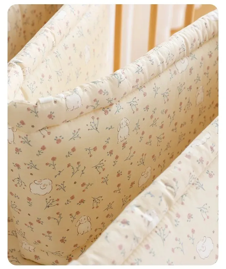 2025 Baby Crib Fence Soft Cotton Bag Anti-collision Strip Children's One-piece Bed Fence Spliced Bed Protection Cloth Baby Fence
