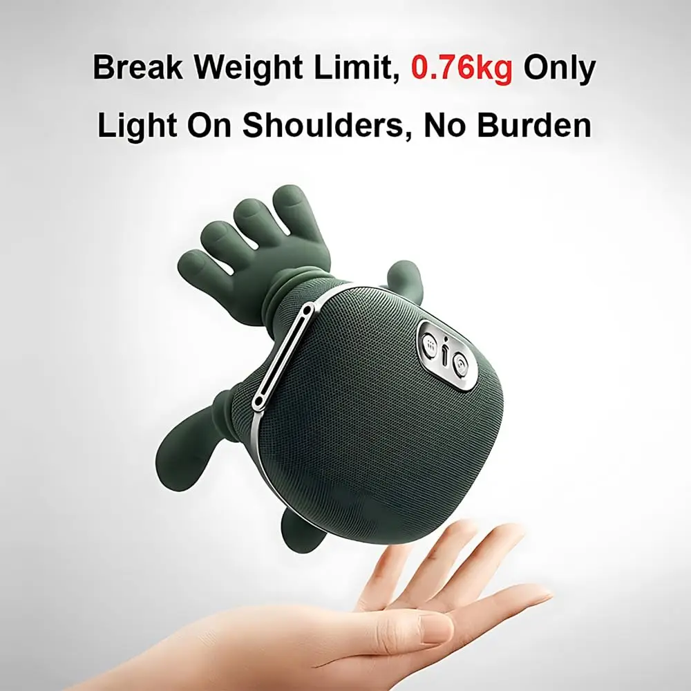 Neck Shoulder Massager with Heat – Wireless Deep Tissue Shiatsu Massager Real Touch Therapy Massager 3 Modes, 40°C/45°C Heating