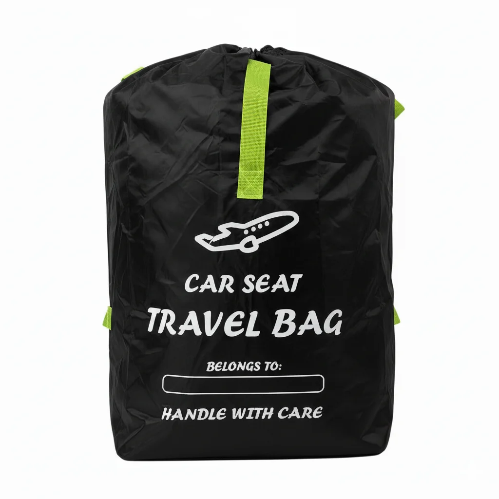 Portable Car Seat Travel Bag for Infant Carriers & Boosters – Adjustable Shoulder Straps, Convenient Carry Handle, Heavy-Duty Pr