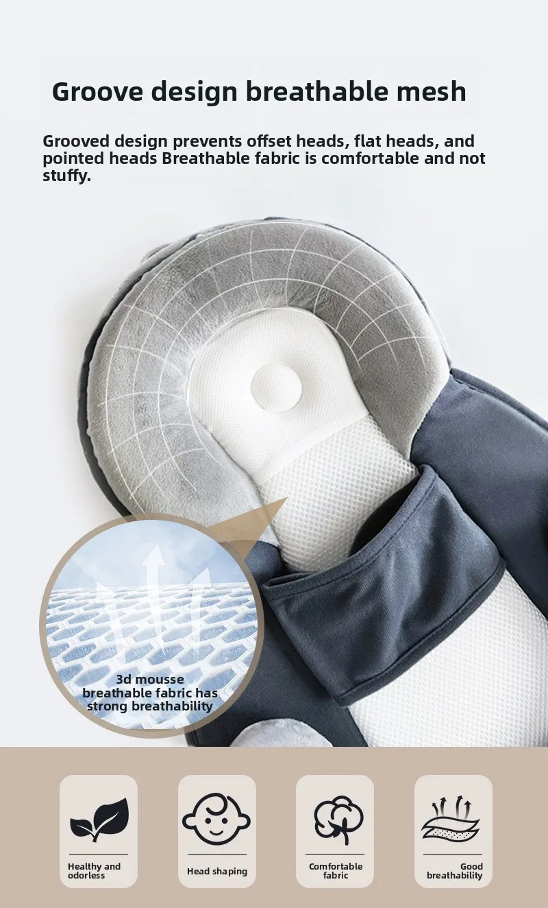 Baby Ramp Pillow, Seat Cushion, Wedge Pillow, Anti-Reflux Support, Newborn Nursing Pillow, Infant Anti-Spit-Up Pillow