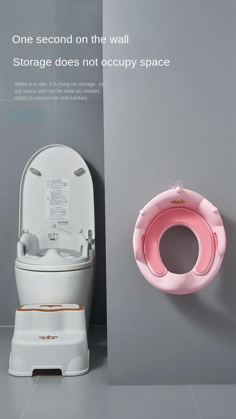 Baby and Child Toilet Seat Ring Female Baby and Little Boy Cushion Bedpan Cover Children's Toilet Household Auxiliary Toilet