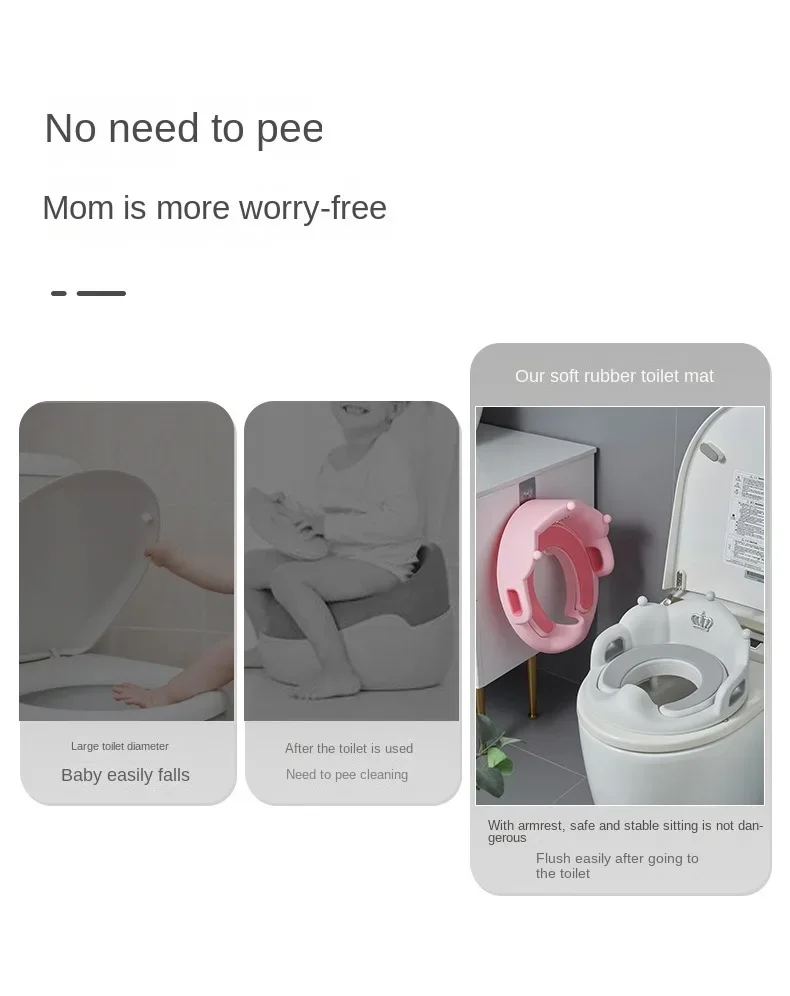 Baby and Child Toilet Seat Ring Female Baby and Little Boy Cushion Bedpan Cover Children's Toilet Household Auxiliary Toilet