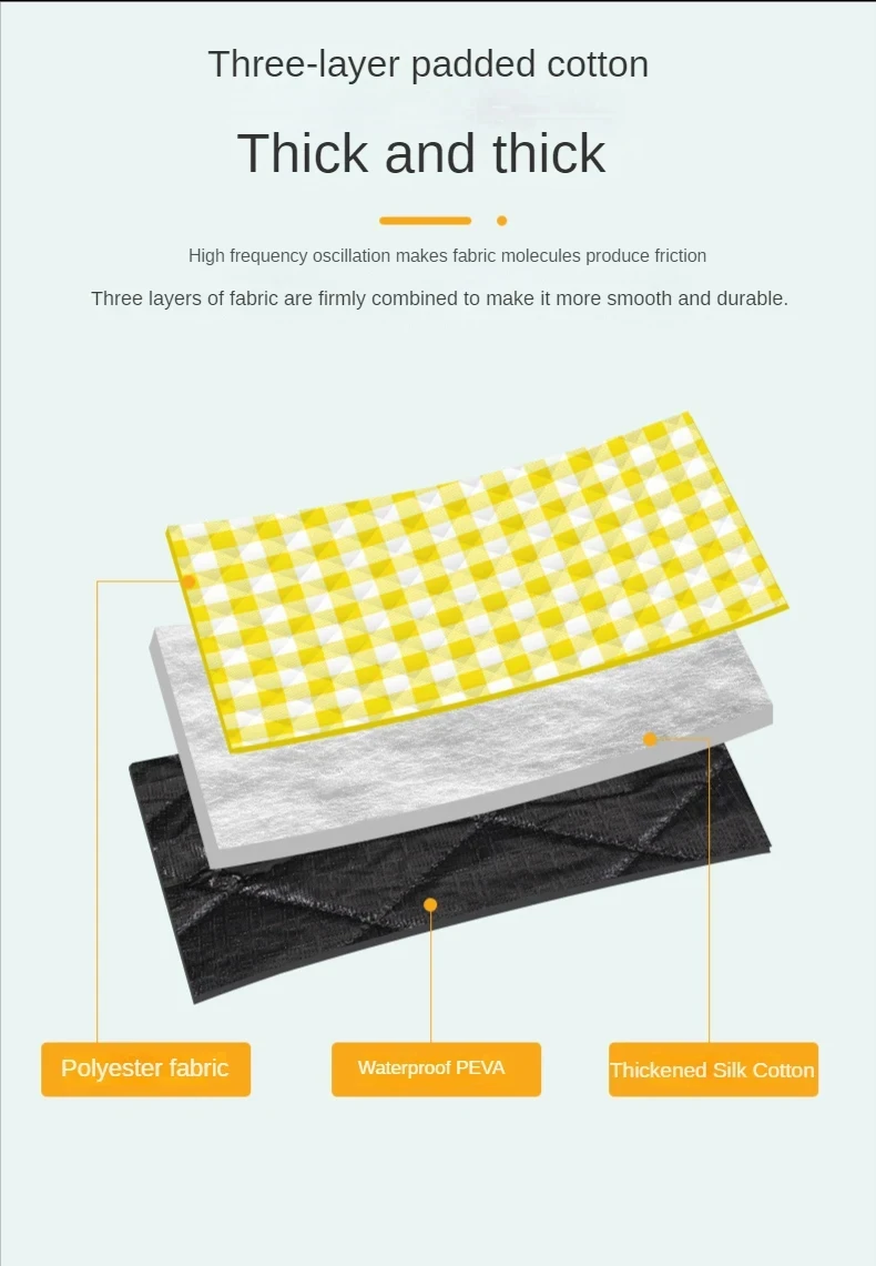 150*200CM Portable Picnic Mat Outdoor Foldable Thicken Beach Mat Moisture-proof Waterproof Camping Blanket Baby Activity Mat