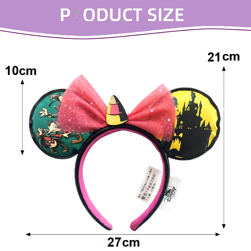New Halloween Mickey Minnie Mouse Ears Headband Holiday Party Cosplay Hairband EARS COSTUME Plush Adult/Kids Headband Gift