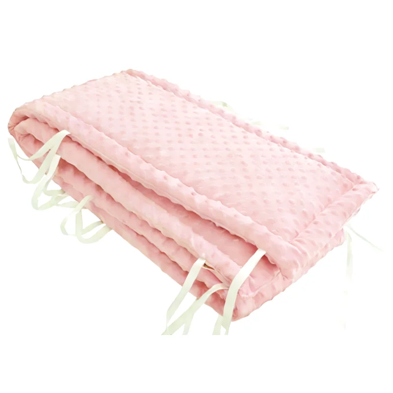 Railing Thicken Bumper Crib around Protector for Baby Room Decor Solid Color Baby Crib Fence Cotton Bed Protection