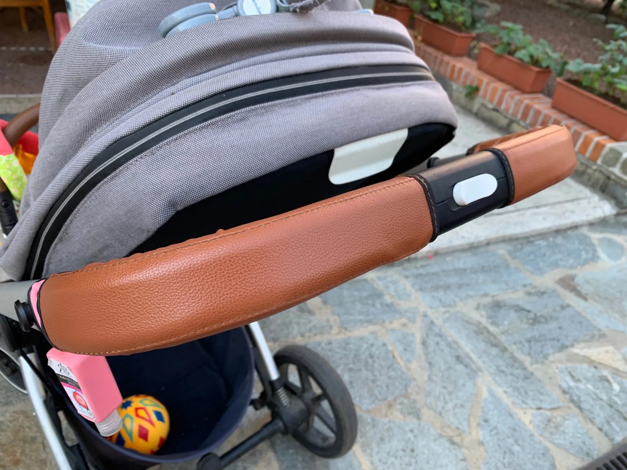 Baby Stroller Handle Cover For Cybex Balios S Lux 28cm Length Pu Leather Protective Case Wheelchairs Strollers Accessories