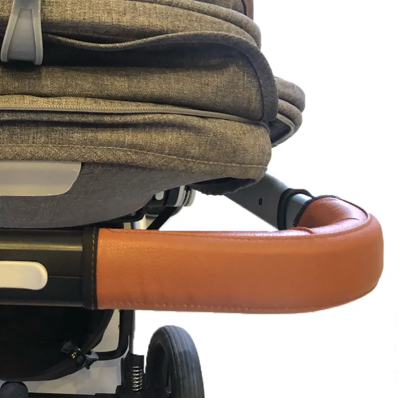 Baby Stroller Handle Cover For Cybex Balios S Lux 28cm Length Pu Leather Protective Case Wheelchairs Strollers Accessories
