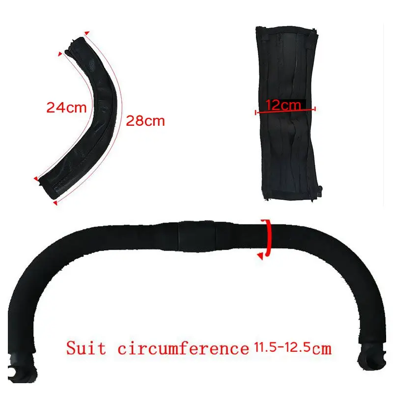 Baby Stroller Handle Cover For Cybex Balios S Lux 28cm Length Pu Leather Protective Case Wheelchairs Strollers Accessories