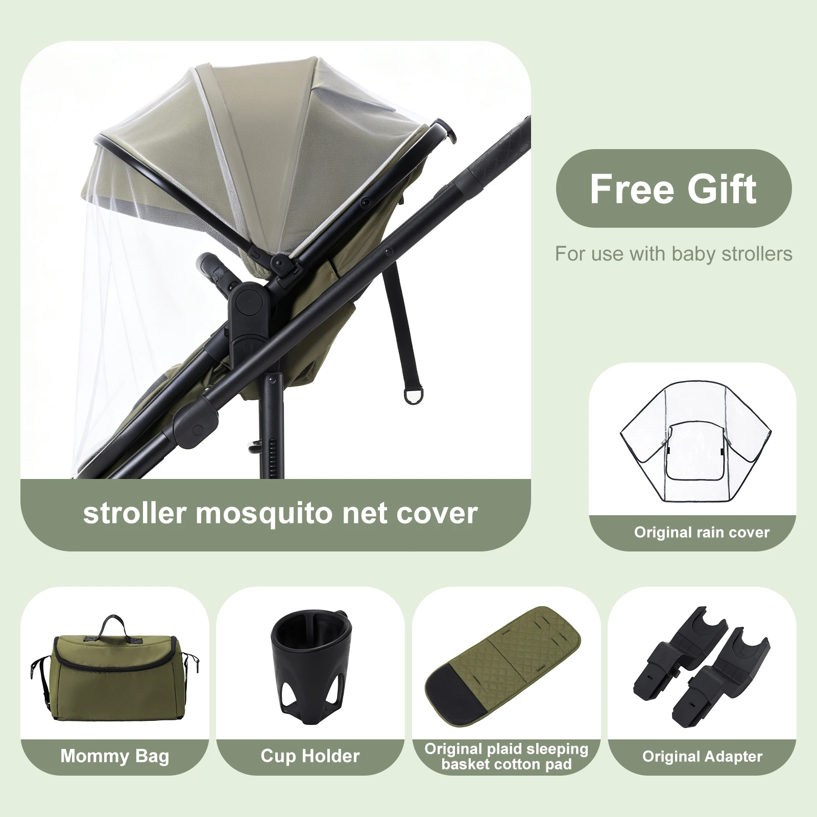 Luxurious 3 in 1 Portable Travel Baby Stroller High Landscape Aluminum Frame Foldable Pram Newborn Infant Four-Wheel Carriage