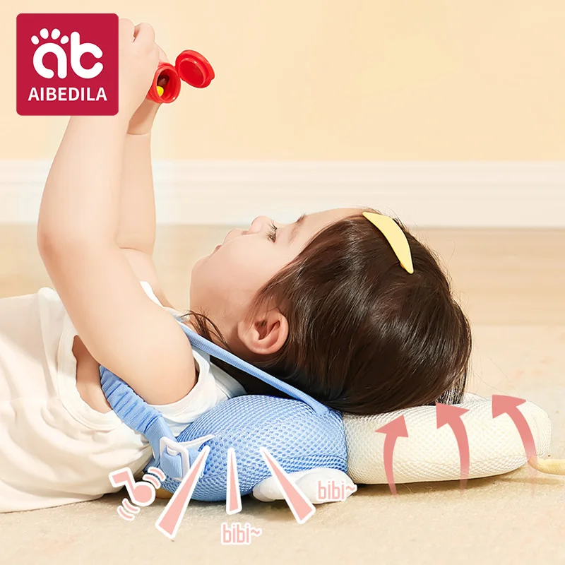 AIBEDILA Cartoon Astronaut Anti-Fall Baby Pad Infant Toddler Head & Back Protector Pillow Safety Protection Cushion for Newborn