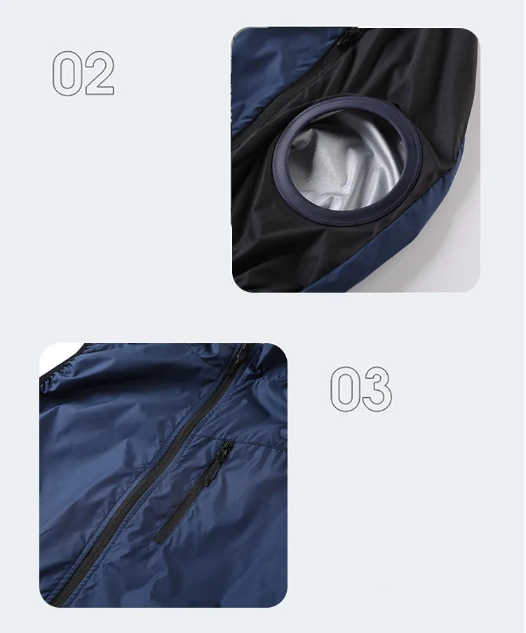 New Side Dual Fan Air Conditioning Vest Summer Outdoor Work Fishing Heatstroke Prevention Cooling Waistcoat（Excluding Power Bank